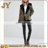 Hot Selling Winter Apparel in America Wholesale OEM Service Women Khaki Faux-suede Jackets JYABC048 thumbnail-3