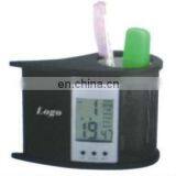 Metal Mesh Shape Calendar Clock Penholder for Promotion Gifts