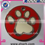 Footprint logo round metal dog tag with ballchain maker
