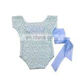 7 Colors Newborn Baby Photography Prop Lace Baby Romper With Bow Streamer thumbnail-6