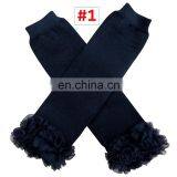 Solid Color Baby Ruffle Knee Pads Toddler Lace Chiffon Ruffle Legwarmer Girl Party Decoration 10colors thumbnail-3