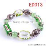 China Online Shopping Green Glass Bead Bracelet thumbnail-1