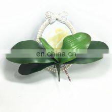 Artificial Flower Orchid Leaves High Quality PU Gluing Texture Leaves DIY Potted Flower Arrangements thumbnail-1