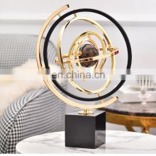 nordic living room metal gold black marble sculpture iron modern home decor accessories for living room