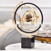 Nordic Living Room Metal Gold Black Marble Sculpture Iron Modern Home Decor Accessories for Living Room thumbnail-1
