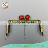 2015 Wholesale Hand-sewing Metal Frame for Purse With Red Coins Gems