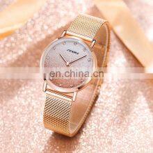 Custom Made Brand Your Own Rose Gold Quartz Watch Woman Logo Watches Pink Alloy Case S9854L Luxury OEM Female Wristwatch thumbnail-2