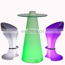 Party Wireless Illuminated Led Light Bar Cocktail Tables and Chairs Led Light Furniture Living Room Sofas Party Bar Table