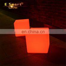Event Cube Chairs Bright Colored Outdoor Furniture 40cm Led Cube Seat Chair Light thumbnail-5