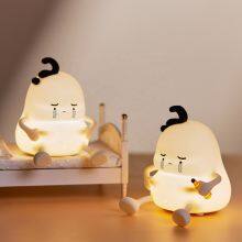 EGOGO Custom Cute Chubby Silicone Lamp Timing Switch Mobile Phone Holder Kids Led Lamp Bedroom Sleep Night Light thumbnail-3
