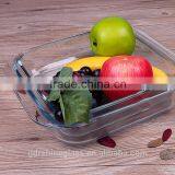 New design wholesale manufacture square pyrex glass pizza Baking plate