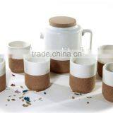 Cork Whistler Tea Pot White thumbnail-1