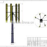 50kw Vertical Axis Wind Turbine, Wind Power Generator, Wind Generator