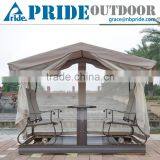 Simple Modern Sun Room Four-Bit Garden Wrought Iron Gazebo Dynamic Outdoor Gazebo Swing Quality Choice thumbnail-1