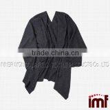 Knitted Poncho in Gray, Women Poncho,Knit Cape thumbnail-2