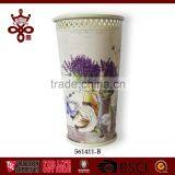Metal Bucket Manufacturer Supply Good Quality Lavender Metal Trash Bin thumbnail-2