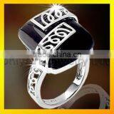 The Jewelry Ring With Delicate Black Gemstone Casting Design Jewelry Ring thumbnail-2