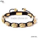 High Quality Stainless Steel Buddha Bracelet PVD Plated Real 18k Gold Color thumbnail-4