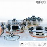 18/8 Stainless Steel Cookware with Copper Bottom