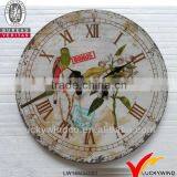 Vintage French Paint Decorative Clocks Handmade Round