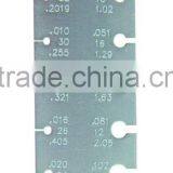Steel Ruler Pocket Wire Gauge for Jewelry
