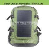 High quality hiking chargeable polyester backpack with solar panel