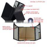 Portable Folding Makeup Table Mirror, Mini Desk Cosmetic Mirror With Lights thumbnail-5