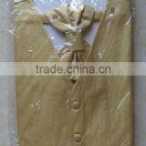 Fashion Custom Woven Wedding Vest With Tie And Hanky thumbnail-1