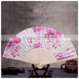 Chinese style custom bamboo silk printed hand fans