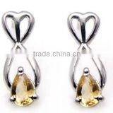 925 Sterling Silver Citrine Earring thumbnail-1