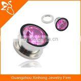TP01055 Surgical Steel Artificial Zircon Ear Tunnel Fine Jewelry thumbnail-2