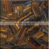 GS8014 Yellow Tiger Eye Semi Precious Stone Mosaic Tiles