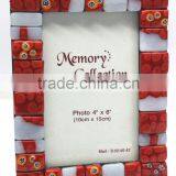 Hand Made Glass Tiles Ftd. Murano Inspired Red & White Theme Photo Frame - Photo 4" x 6" ( 10 x 15 Cm.) thumbnail-1