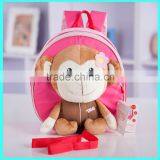 China Supplier 2015 Cartoon Plush Toy Monkey Baby Girl Backpack, Kids Backpack thumbnail-5