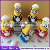 2016 Best seller mini cartoon minion PVC USB usb flash drive 1G 2G 4G 8G 16G 32G