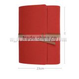 Classical style felt note book with hide rope