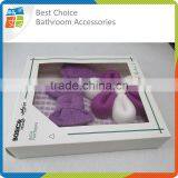 Eco-friendly Purple Bath Rugs Set thumbnail-3