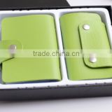 Leather Card Holder With Gift Box & Leather Key wallet in Hot Selling.