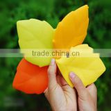 New unique design leaf silicone cup/leaf silicone pocket cup/green leaves silicone cup