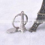 Beautiful Keychain New Design Eiffel Tower With Polished Disc Double Charms Keyring Fashion Keychain For Women thumbnail-6