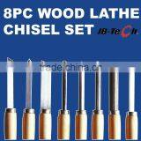 8 Piece Wood Lathe Chisel Set