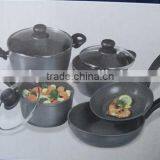 2016 Cooking Pot 5pcs Cast-Aluminum Cookware Set thumbnail-1