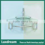 Glass Basin With Stainless Steel Shelf