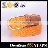 Yellow Color Fashion Polyester Elastic wide Belt