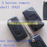 Flip Key Shell for Citroen 3 Button Remote Key (without Battery Clamp, Light Button)
