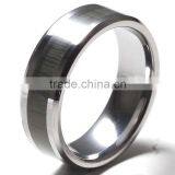Fashion Brused Yellow Gold Tungsten Ring 8mm Womens Mens Tungsten Carbide Wedding Band thumbnail-3