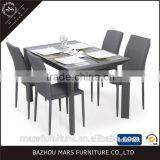 Wholesale Metal Glass Extendable Dinning Table thumbnail-4