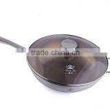 hot-selling style pure titanio pan with no stick and no smok titanium kitchenware