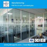 Tempered laminated glass with PVB film for frameless interior door