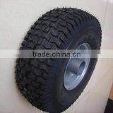 4.10/3.50-4 Lawn Mower Wheel Handtruck Hand Trolley Lawn Garden Tubeless Pneumatic Wheel thumbnail-1